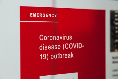 COVID 19 outbreak sign